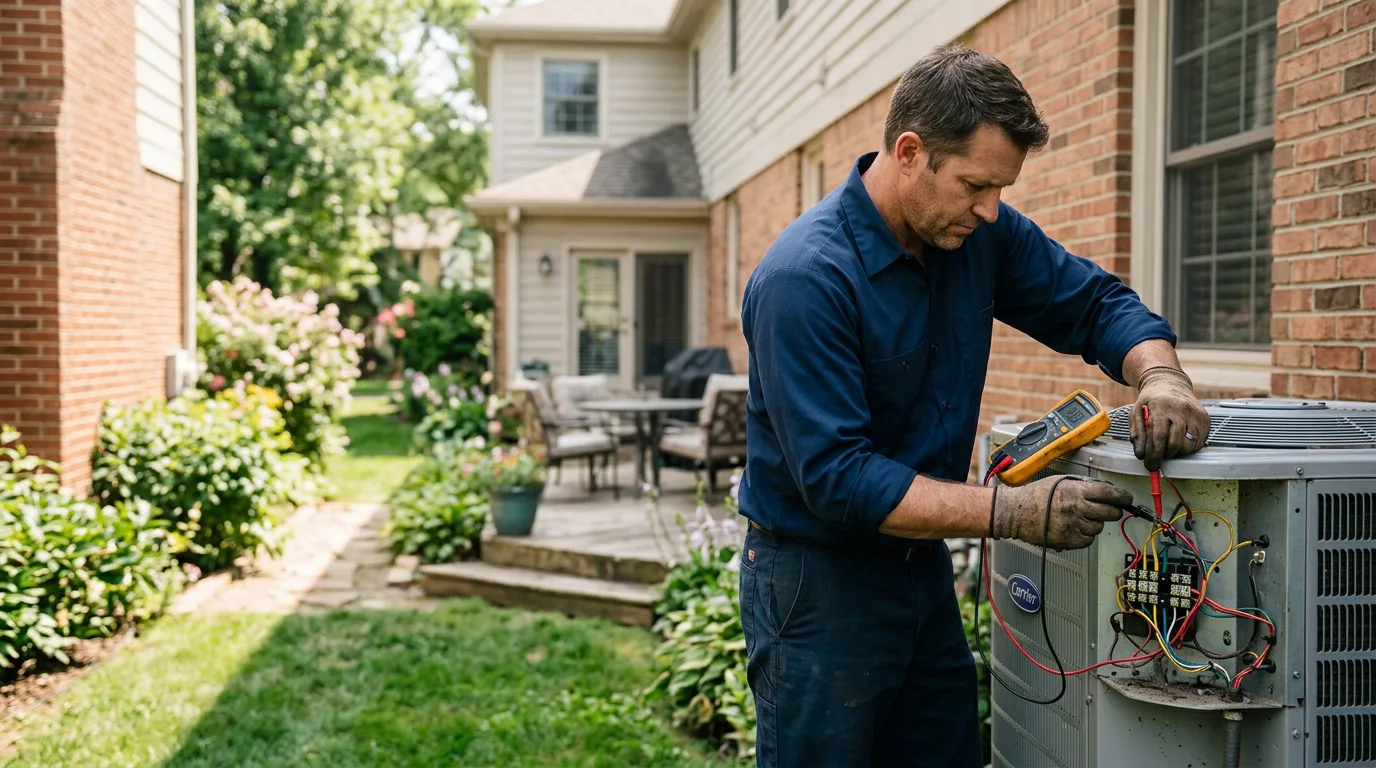 HVAC technician working near Pierceton, IN